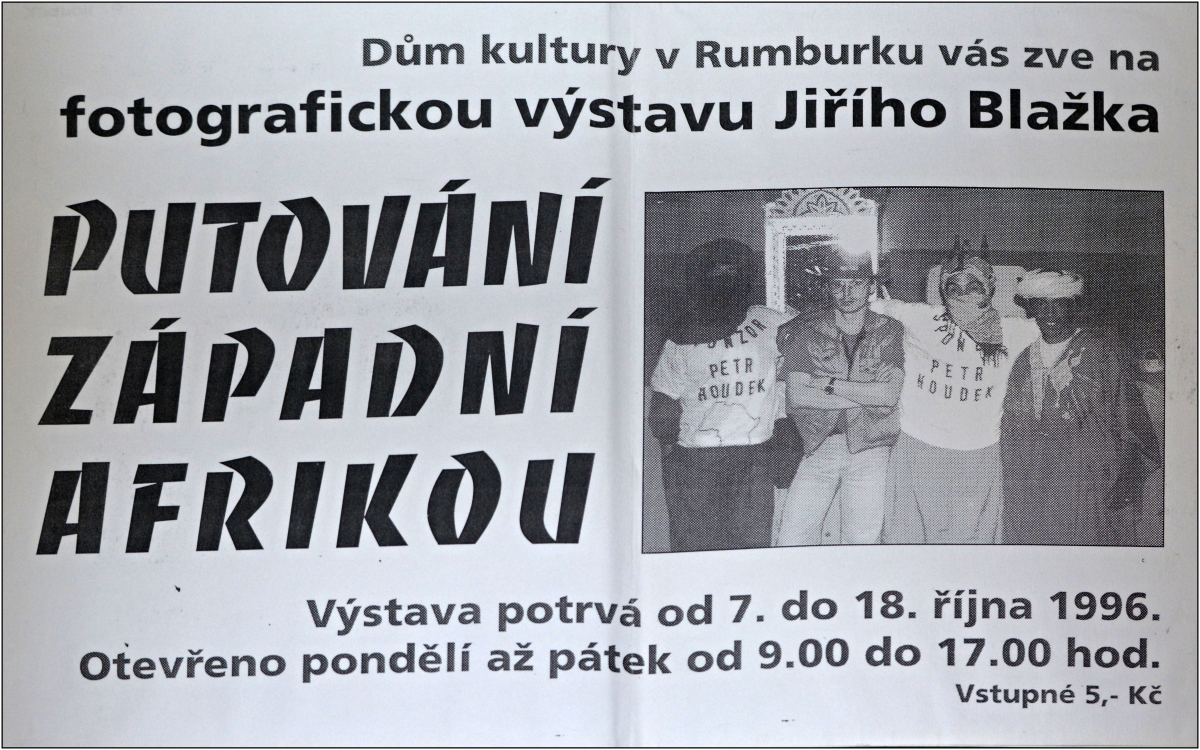 Plakát PUTOVÁNÍ ZÁPADNÍ AFRIKOU 1996